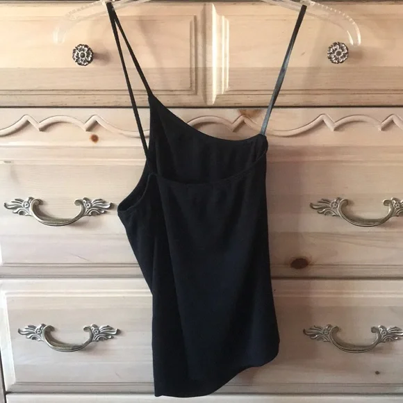 NWT | LNA | Ribbed One Shoulder Black Tank Top Size S - Picture 5 of 7